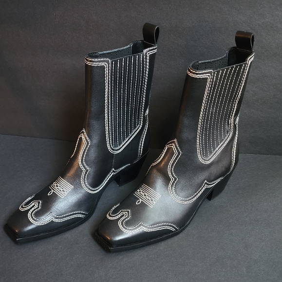 Loeffler Randall Agnes Western Cowboy Boots - Picture 5 of 7